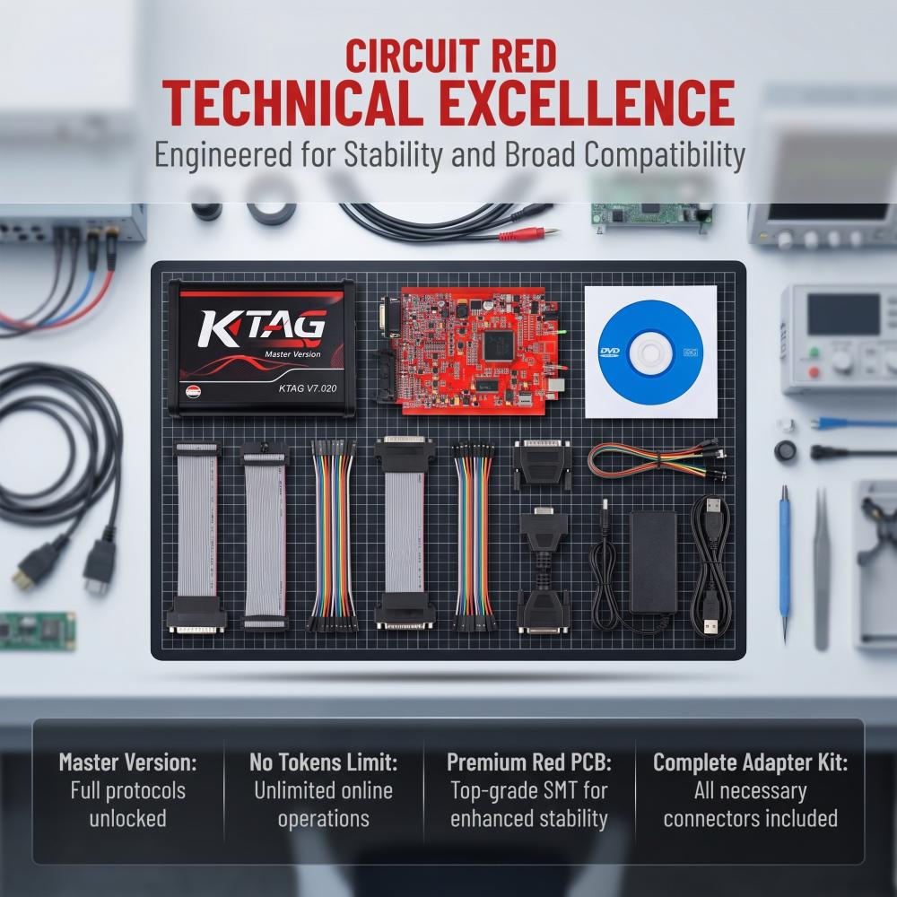 Ktag Ecu Tuning Tool - KTAG V2.25 V7.020 4LED Инструмент для